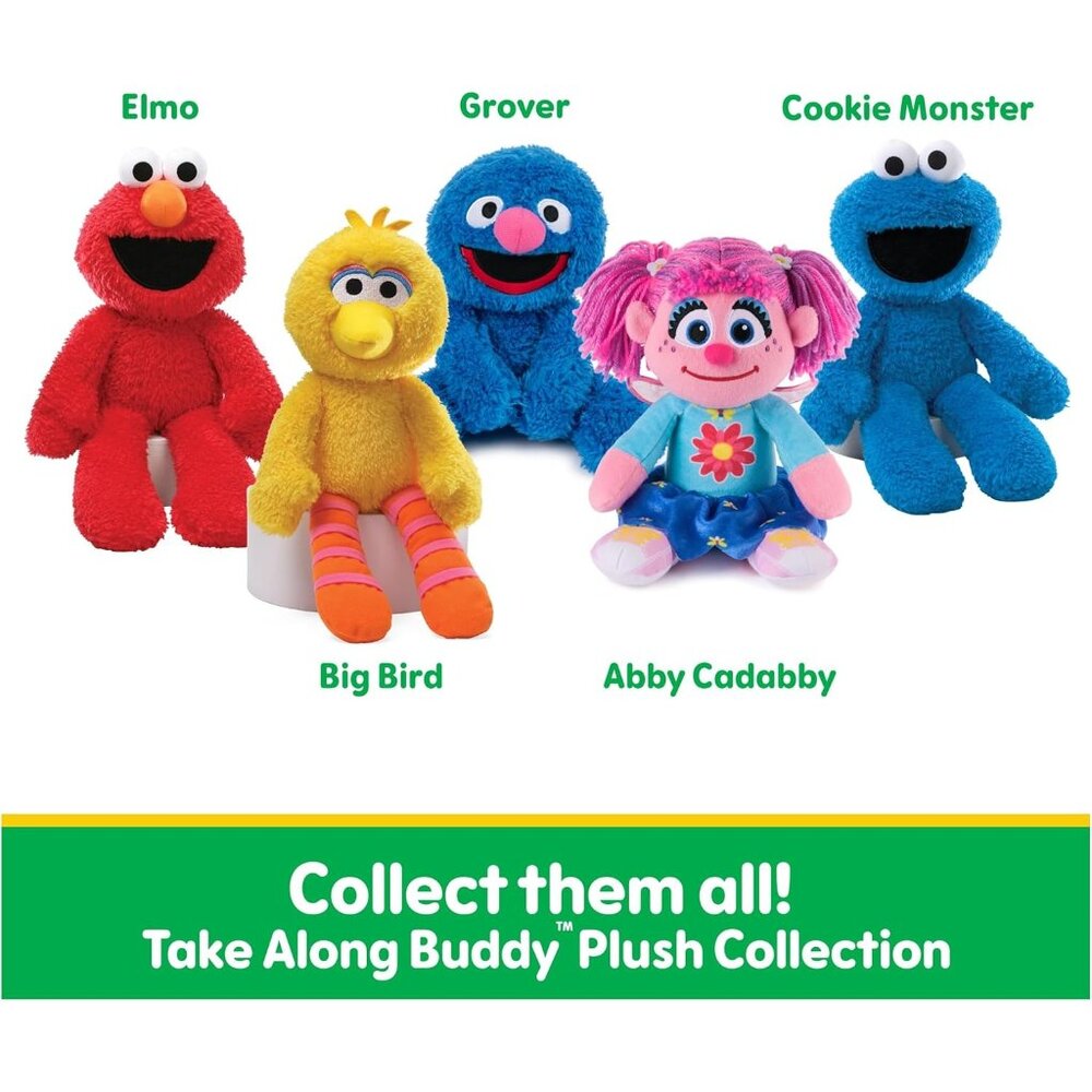 Sesame Street Elmo Take Along Buddy Plush Premium Red Toy for Ages 1 and Up - Picture 8 of 9